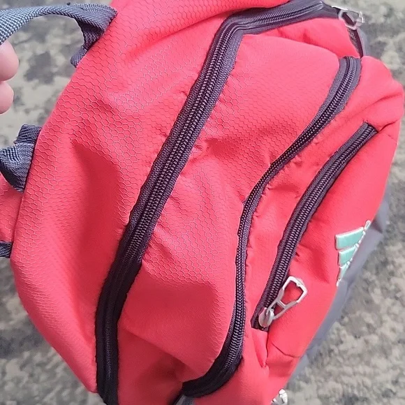 Adidas Pink and Gray Men's Backpack - Picture 3 of 8